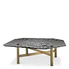Кофейный столик Cortes brushed brass finish casted smoke glass Eichholtz