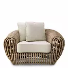 Кресло уличное Siderno viola sand faux rattan Eichholtz