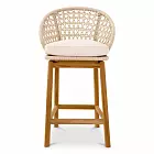 Барный стул уличный Trinity cream weave flores off-white Eichholtz