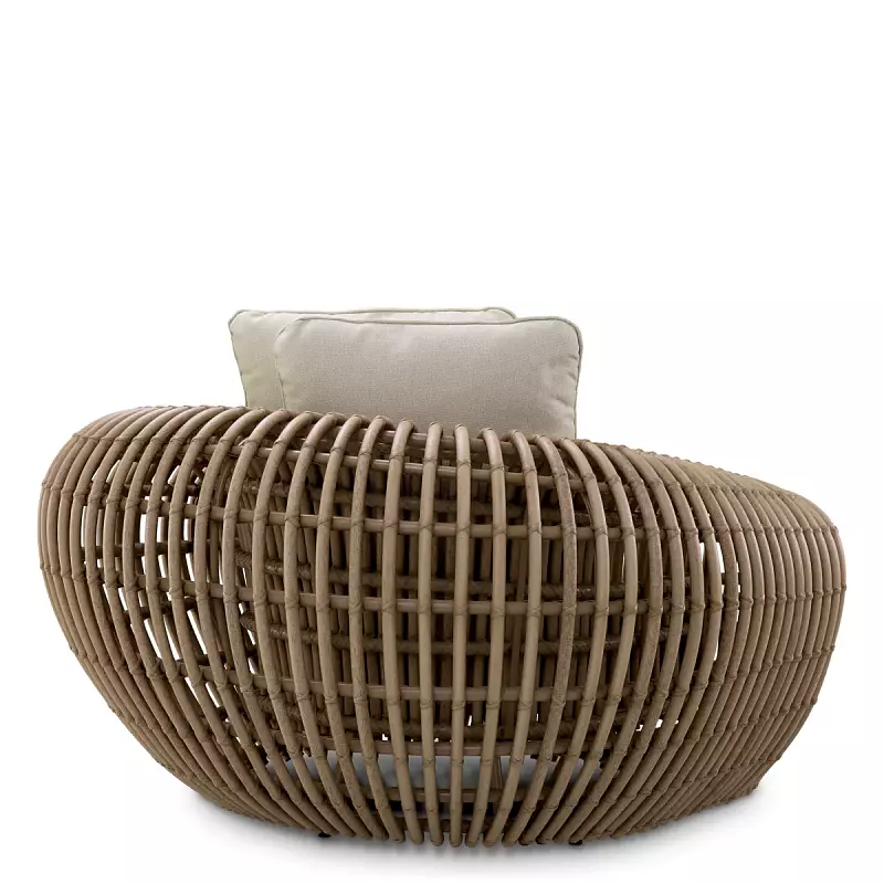 Кресло уличное Siderno viola sand faux rattan Eichholtz