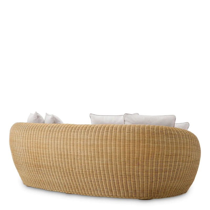 Диван Rafael natural rattan sentier cream Eichholtz