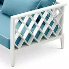Диван уличный Ocean Club S white sunbrella mineral blue Eichholtz
