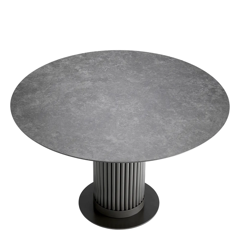 Обеденный стол Volterra Round marble look top 117743 Eichholtz