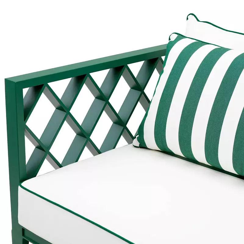Диван уличный Ocean Club S green blaise off-white florent green Eichholtz