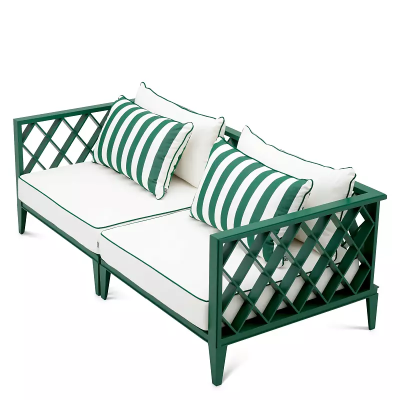 Диван уличный Ocean Club S green blaise off-white florent green Eichholtz