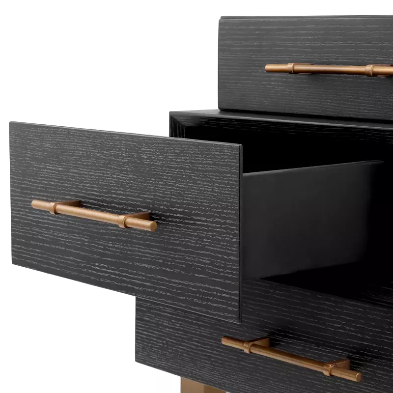 Тумба Evendale charcoal oak veneer Eichholtz