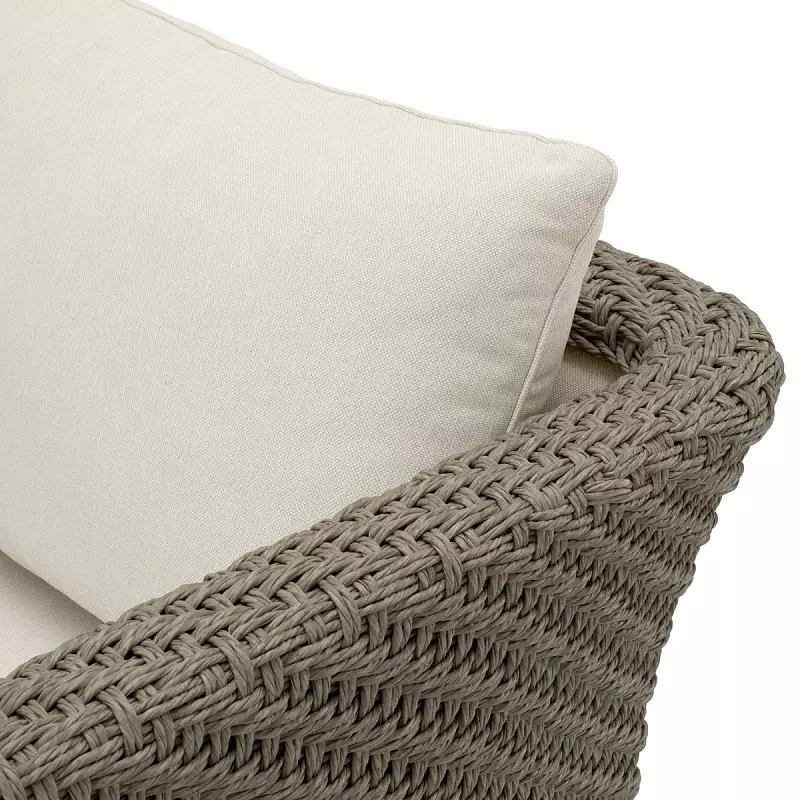 Кресло уличное Bryson faux woven rattan viola sand Eichholtz