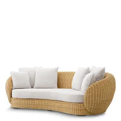 Диван Rafael natural rattan sentier cream Eichholtz