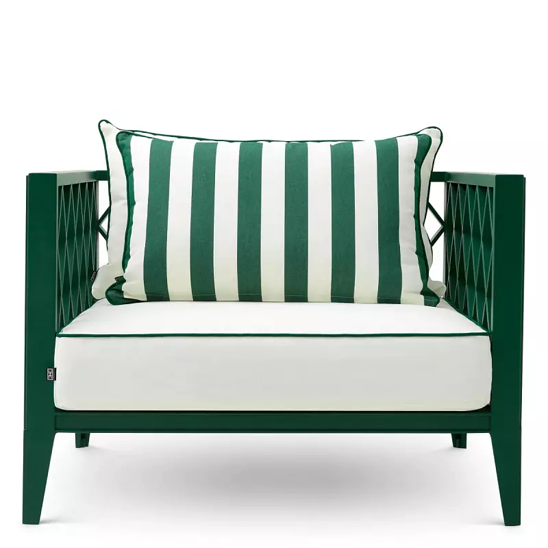 Кресло уличное Ocean Club green blaise off-white florent green Eichholtz
