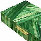 Шкатулка Harvard straw marquetry green Eichholtz