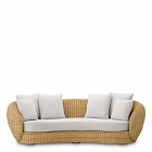 Диван Rafael natural rattan sentier cream Eichholtz