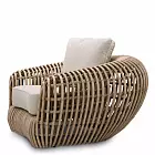 Кресло уличное Siderno viola sand faux rattan Eichholtz