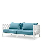 Диван уличный Ocean Club S white sunbrella mineral blue Eichholtz
