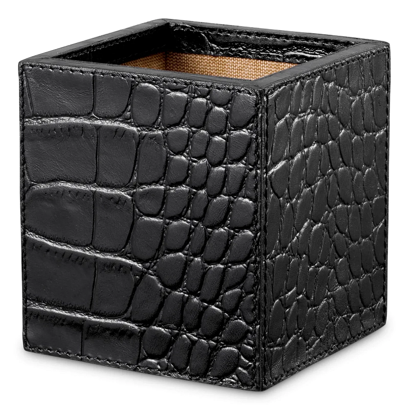 Письменный набор Scaleo croco embossed black leather set of 3 118606 Eichholtz